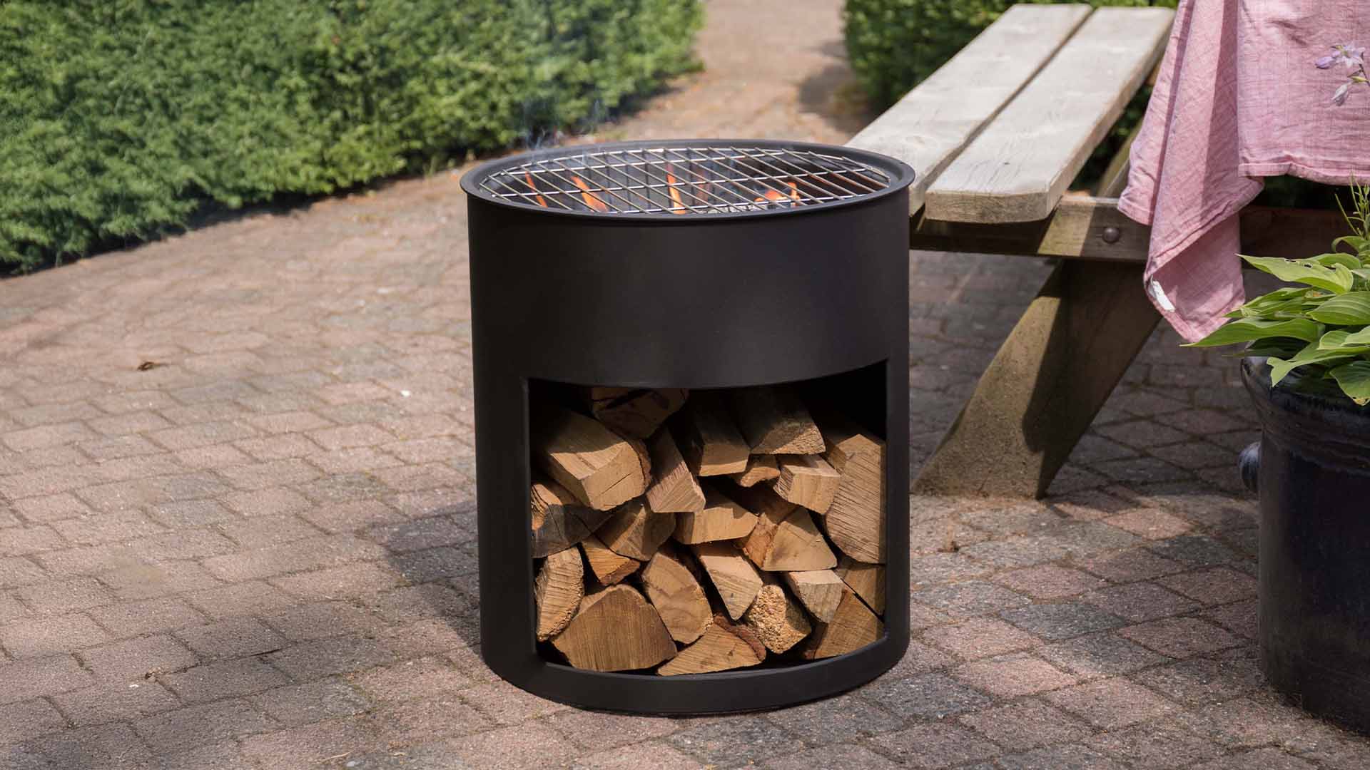 Milshire Fire Pit Zwart - Afbeelding 2
