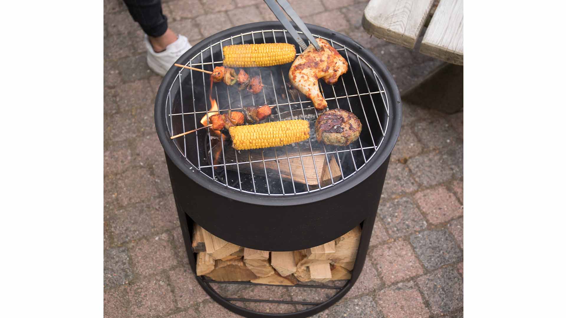 Milshire Fire Pit Zwart - Afbeelding 6