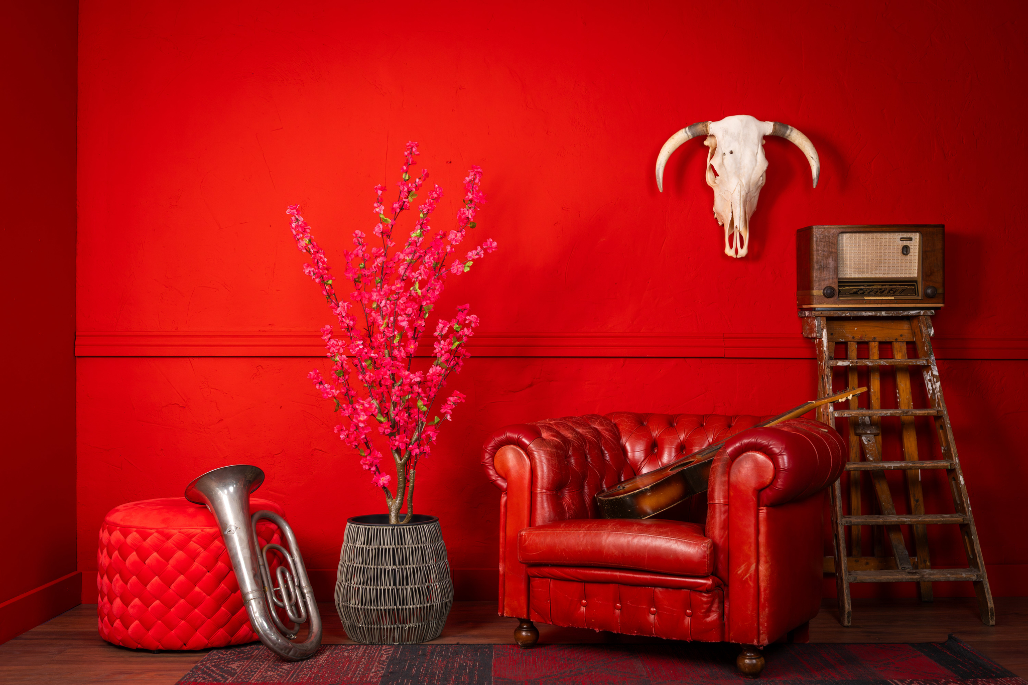150cm kunstbloesem roze - Afbeelding 3