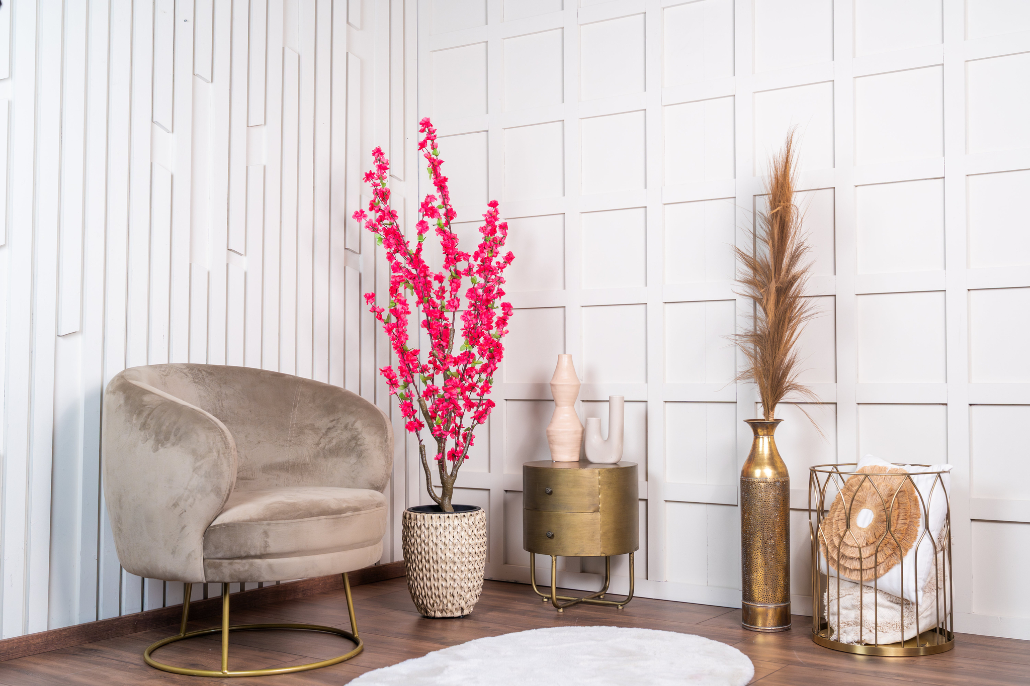 150cm kunstbloesem roze - Afbeelding 4