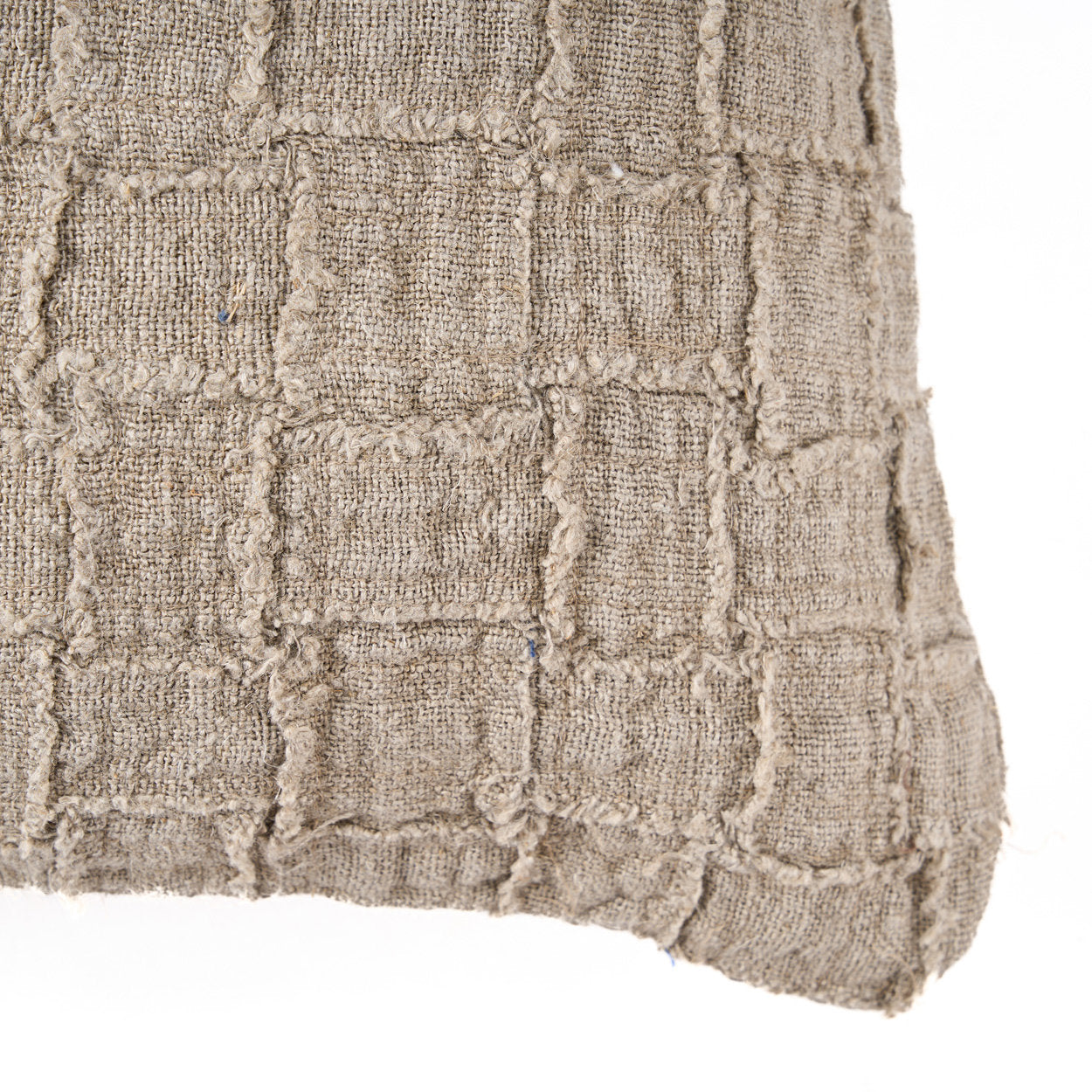 De Linen Damier Kussensloop - Naturel - Afbeelding 7