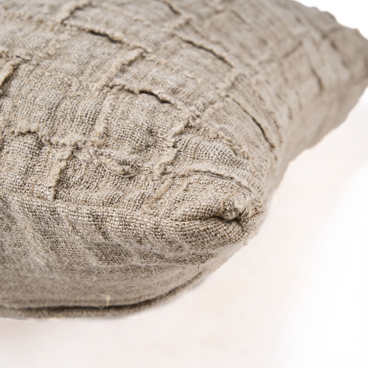De Linen Damier Kussensloop - Naturel - Afbeelding 8