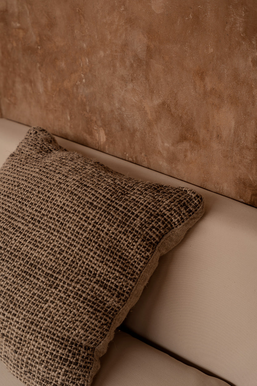 De Linen Grain Kussensloop - Naturel Zwart - Afbeelding 4